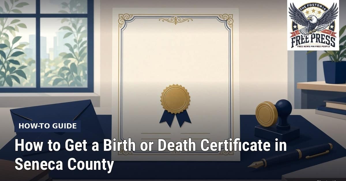 Fostoria News How to get a birth or death certificate in Seneca County - Fostoria Free Press.